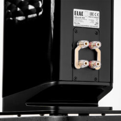 Elac Vela FS 408 tagakülg: bass-reflex port ja kõlariterminalid