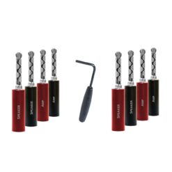 AudioQuest SureGrip 100 BFA/Banana Silver kõlarikaablite otsad (8tk)