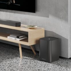 Sennheiser Ambeo Plus soundbar ja subwoofer elutoas