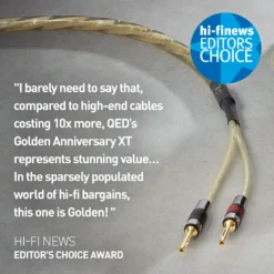 QED Golden Anniversary XT kõlarikaabel Hi-Finews auhind