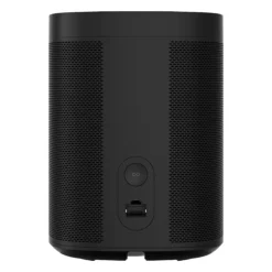 Sonos One SL nutikõlar, must, tagakülg koos võrguühenduse pesa ja juhtnupuga