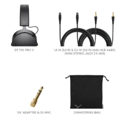 Beyerdynamic DT 700 PRO X kõrvaklappide komplekt - klapid, kaablid, adapter, vutlar