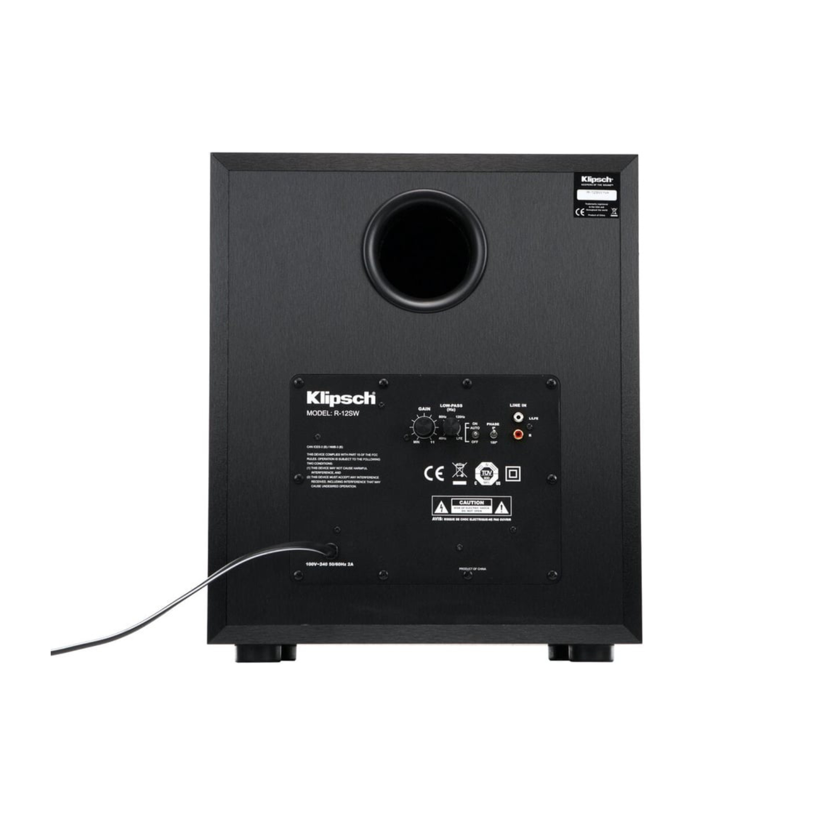 Klipsch R-120SW 12-tollise elemendiga subwoofer