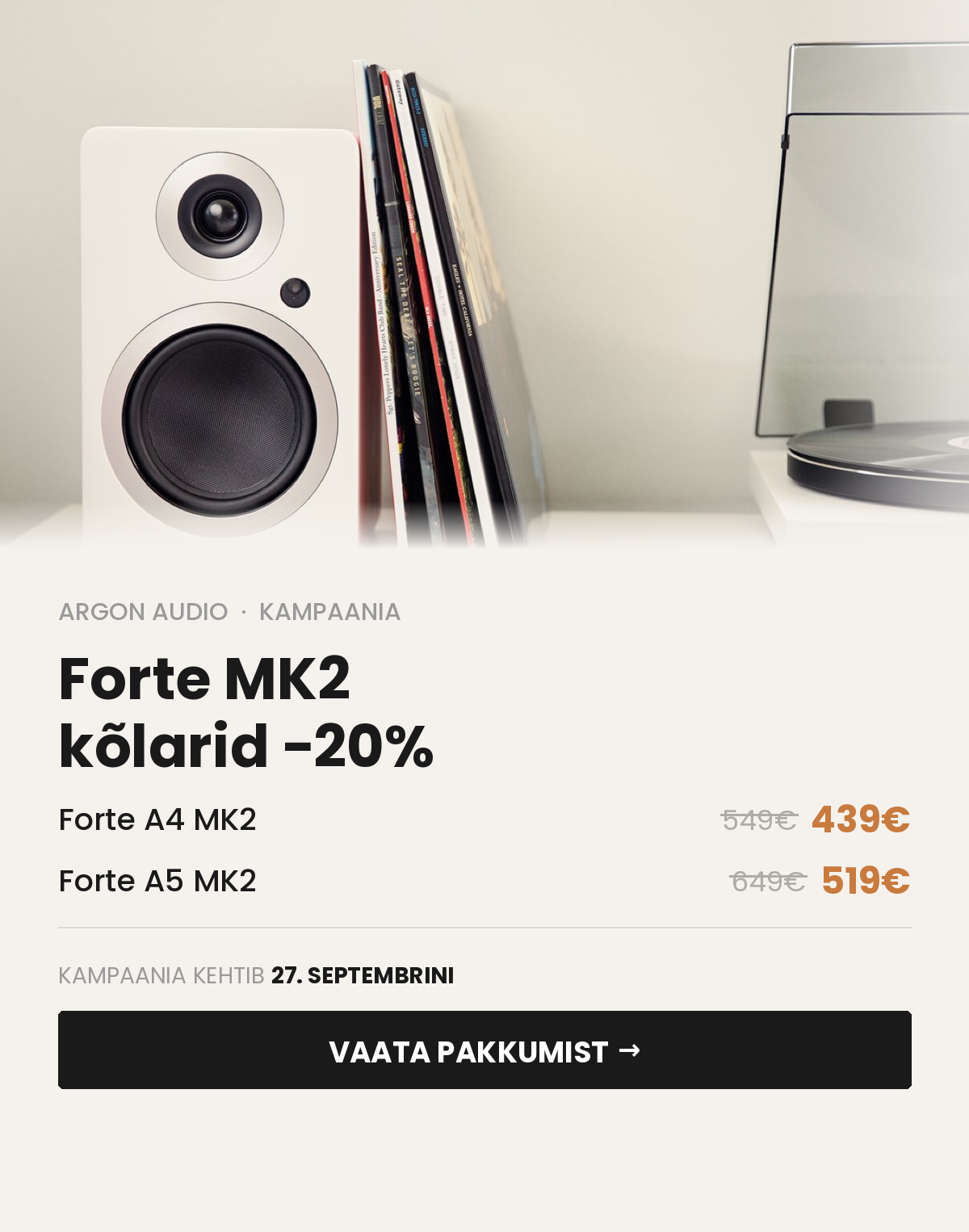 Argon Audio Forte MK2 kõlarid -20% kampaania